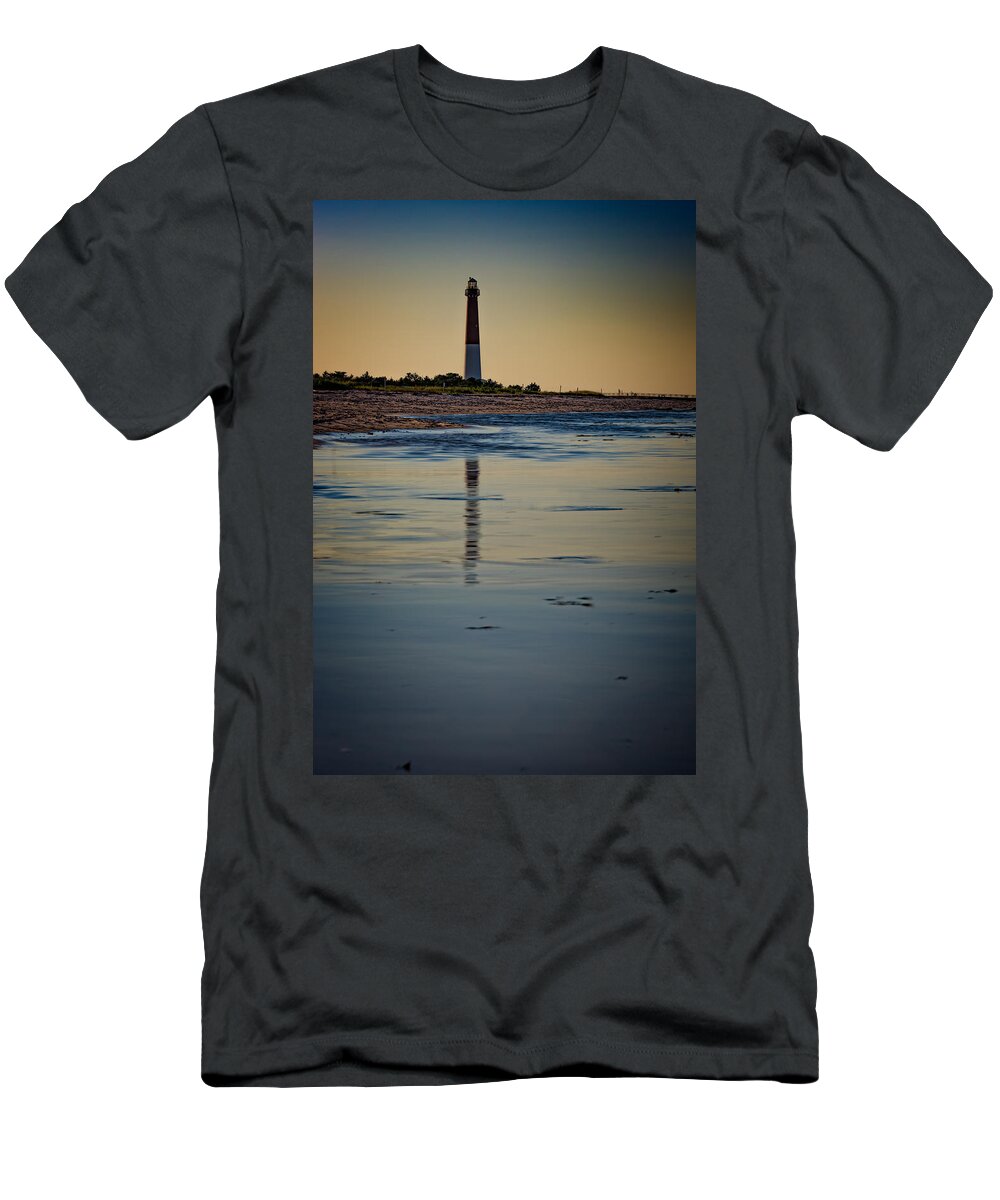 Barnegat Lighthouse T-Shirt featuring the photograph Barnegat Reflections by Rick Berk