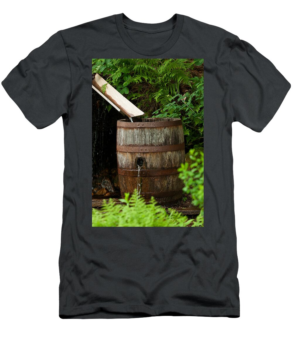 White Mountains T-Shirt featuring the photograph Barrel of Water by Paul Mangold