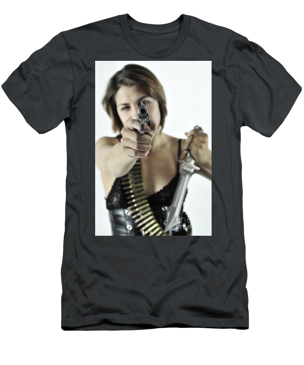 Fetish Photographs T-Shirt featuring the photograph Battle royale by Robert WK Clark