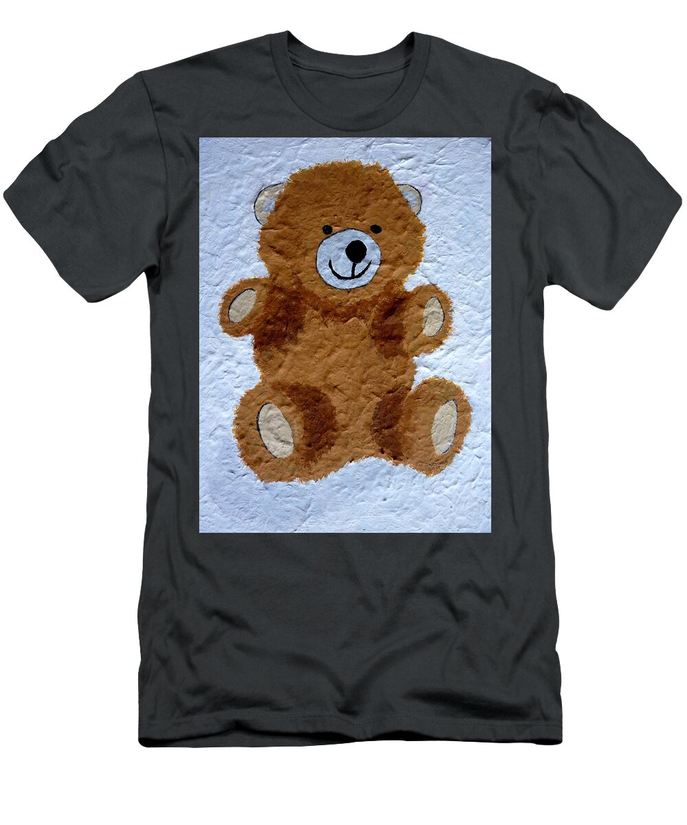Teddy Bears T-Shirt featuring the painting Bear Hug by Pj LockhArt