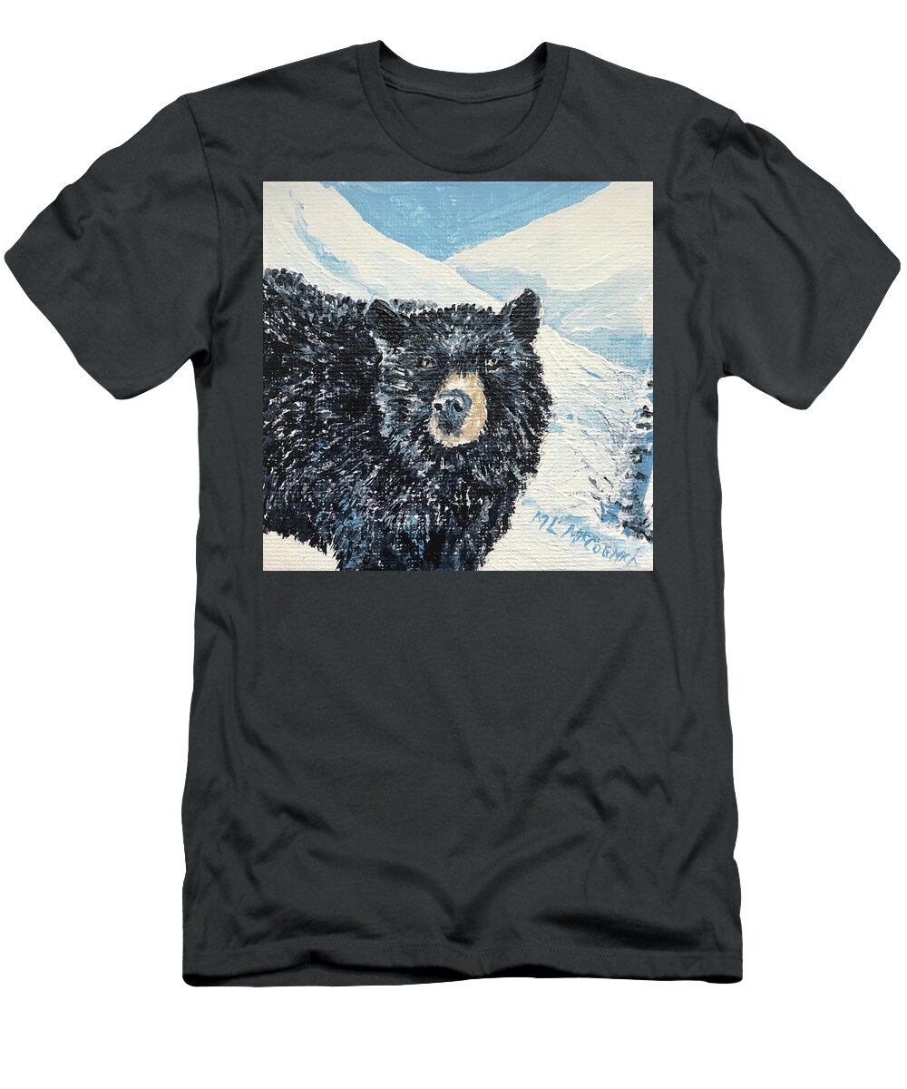 Bear T-Shirt featuring the painting Bear of the Tetons by ML McCormick