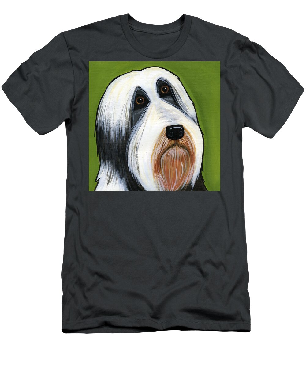 Bearded Collie T-Shirt featuring the painting Bearded Collie by Leanne Wilkes