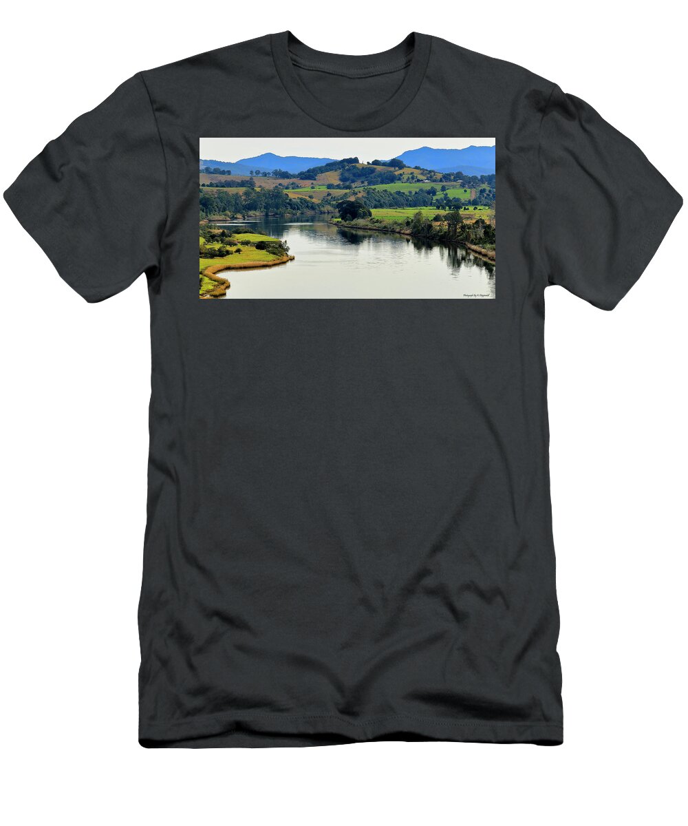 Manning River Taree Australia T-Shirt featuring the photograph Beautiful Manning River 06663. by Kevin Chippindall