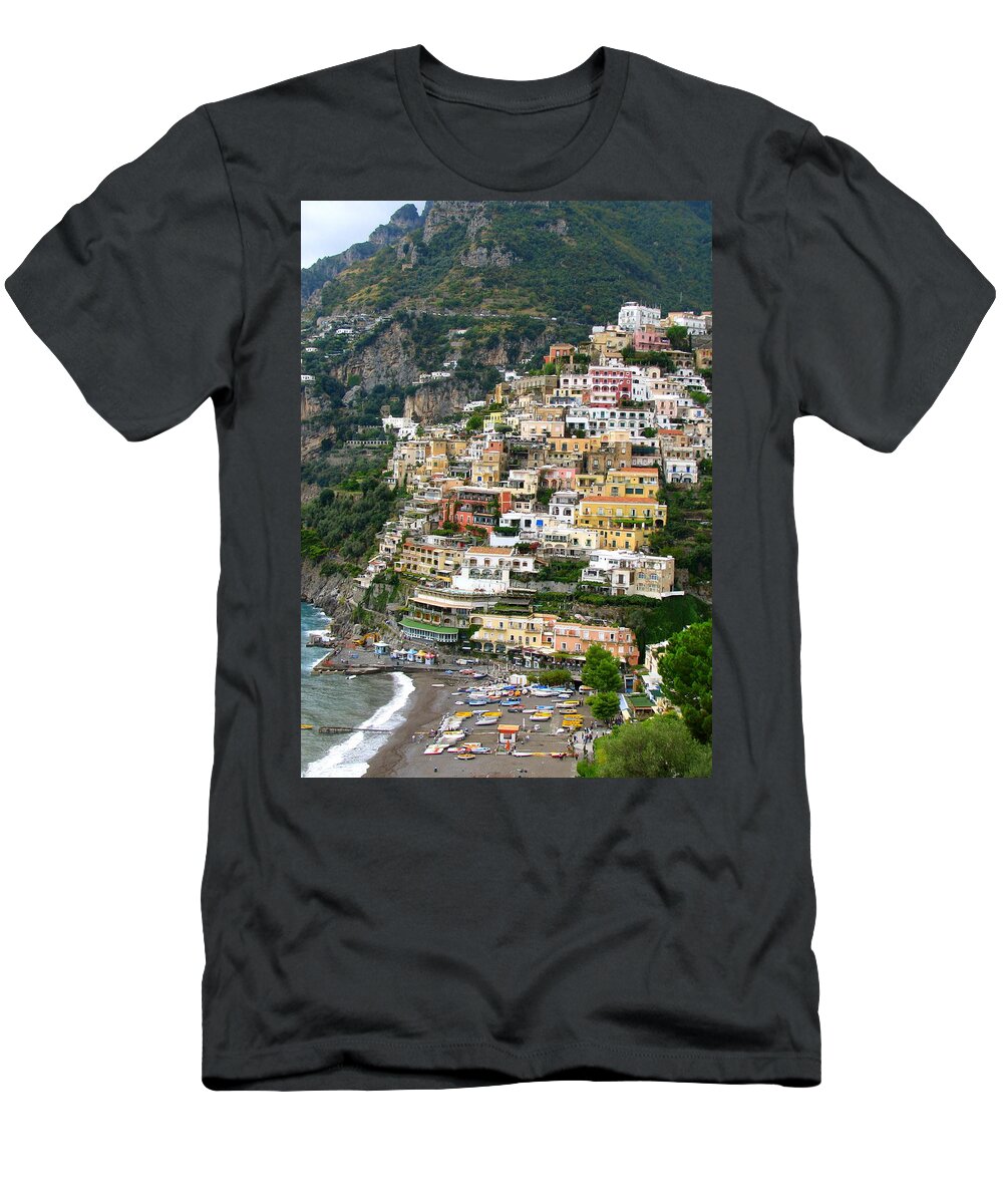 Positano T-Shirt featuring the photograph Beautiful Positano by Carla Parris