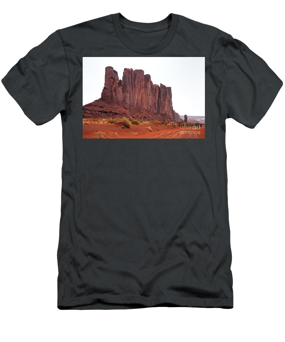 Monument Valley Print T-Shirt featuring the photograph Red Trail by Jim Garrison