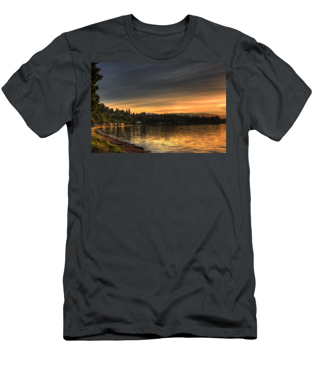 Water T-Shirt featuring the photograph Before Sunset by Randy Hall