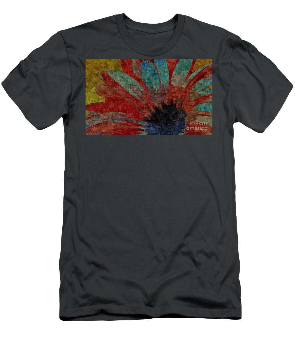 Daisy T-Shirt featuring the mixed media Behind Daisy by Jacqueline McReynolds