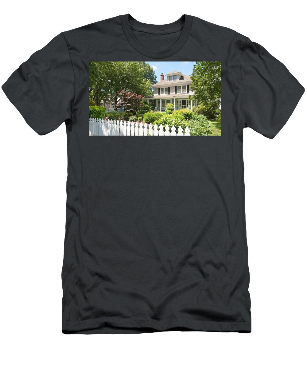House T-Shirt featuring the photograph Behind the Picket fence by Charles Kraus