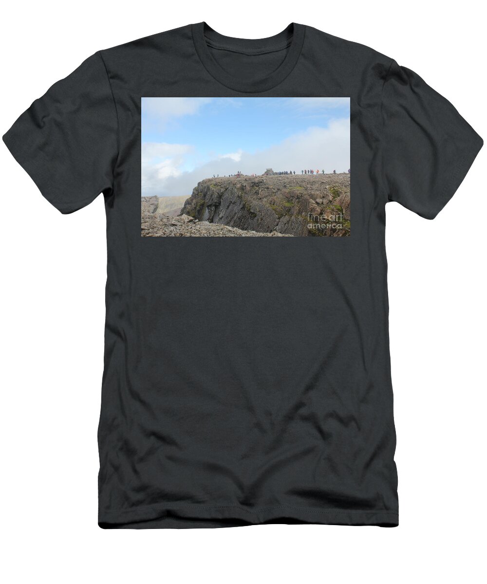 Ben Nevis T-Shirt featuring the photograph On Top of Ben Nevis by David Grant