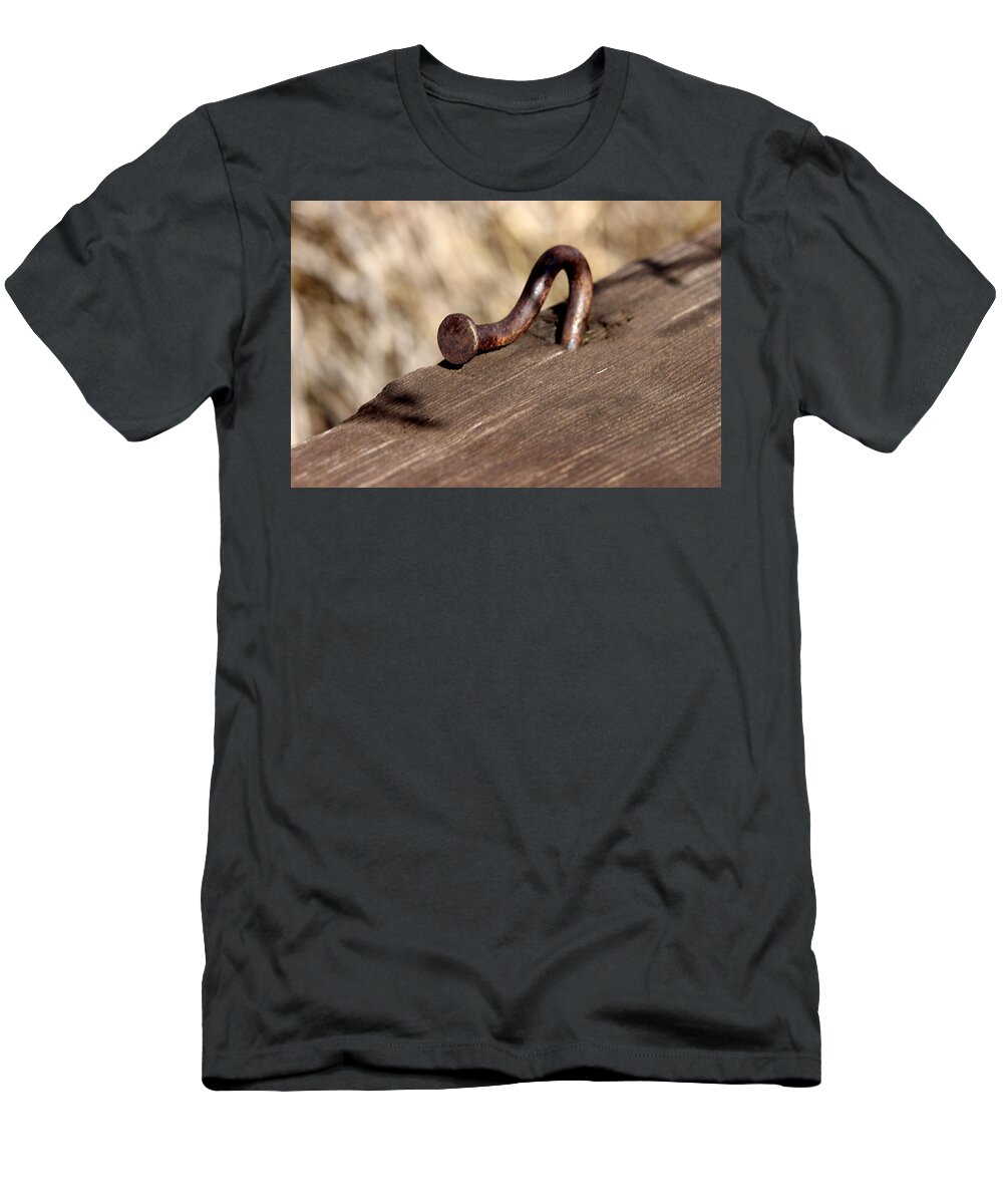 James Smullins T-Shirt featuring the photograph Bent nail by James Smullins