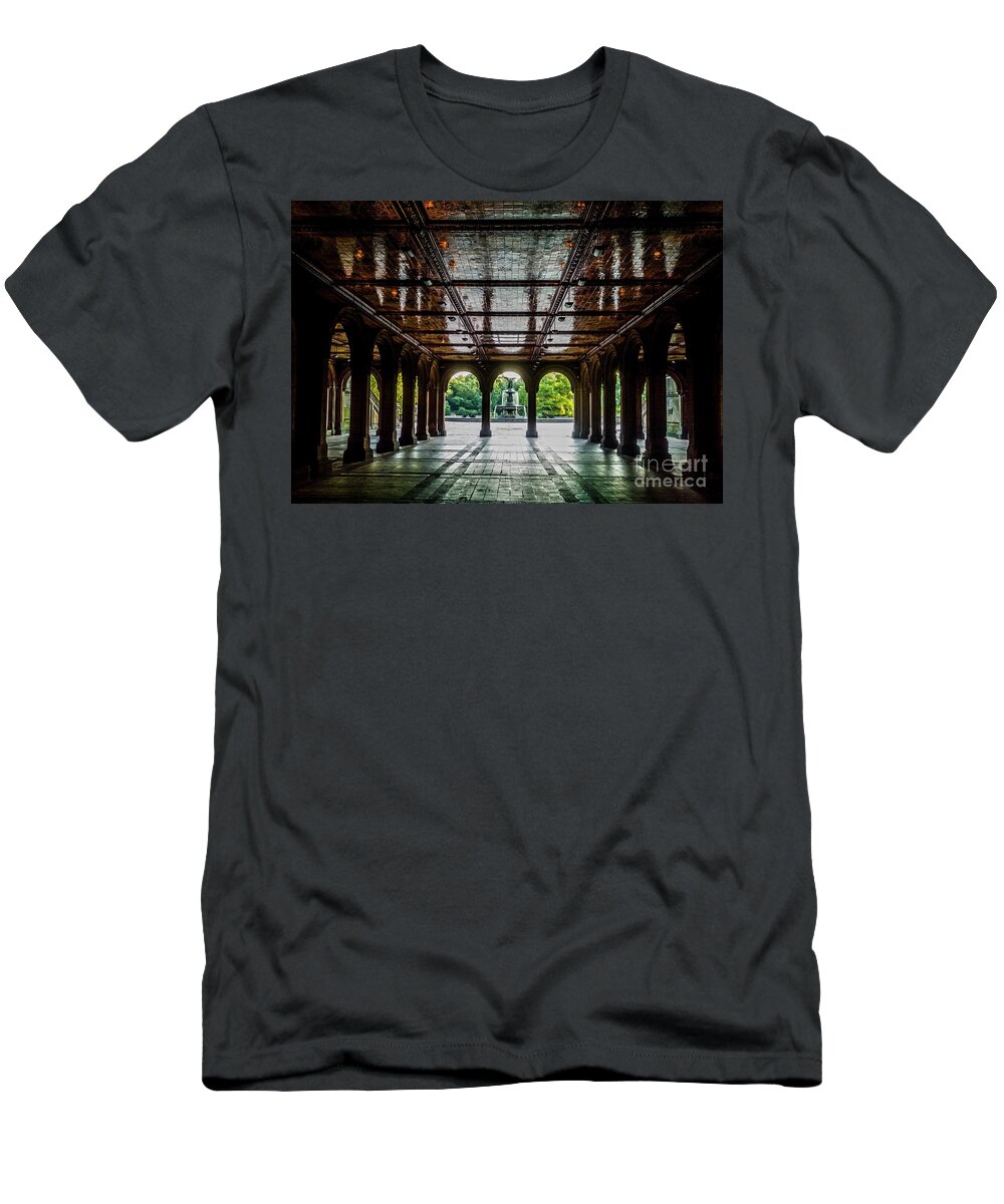 Central Park T-Shirt featuring the photograph Bethesda Terrace Arcade 2 by James Aiken