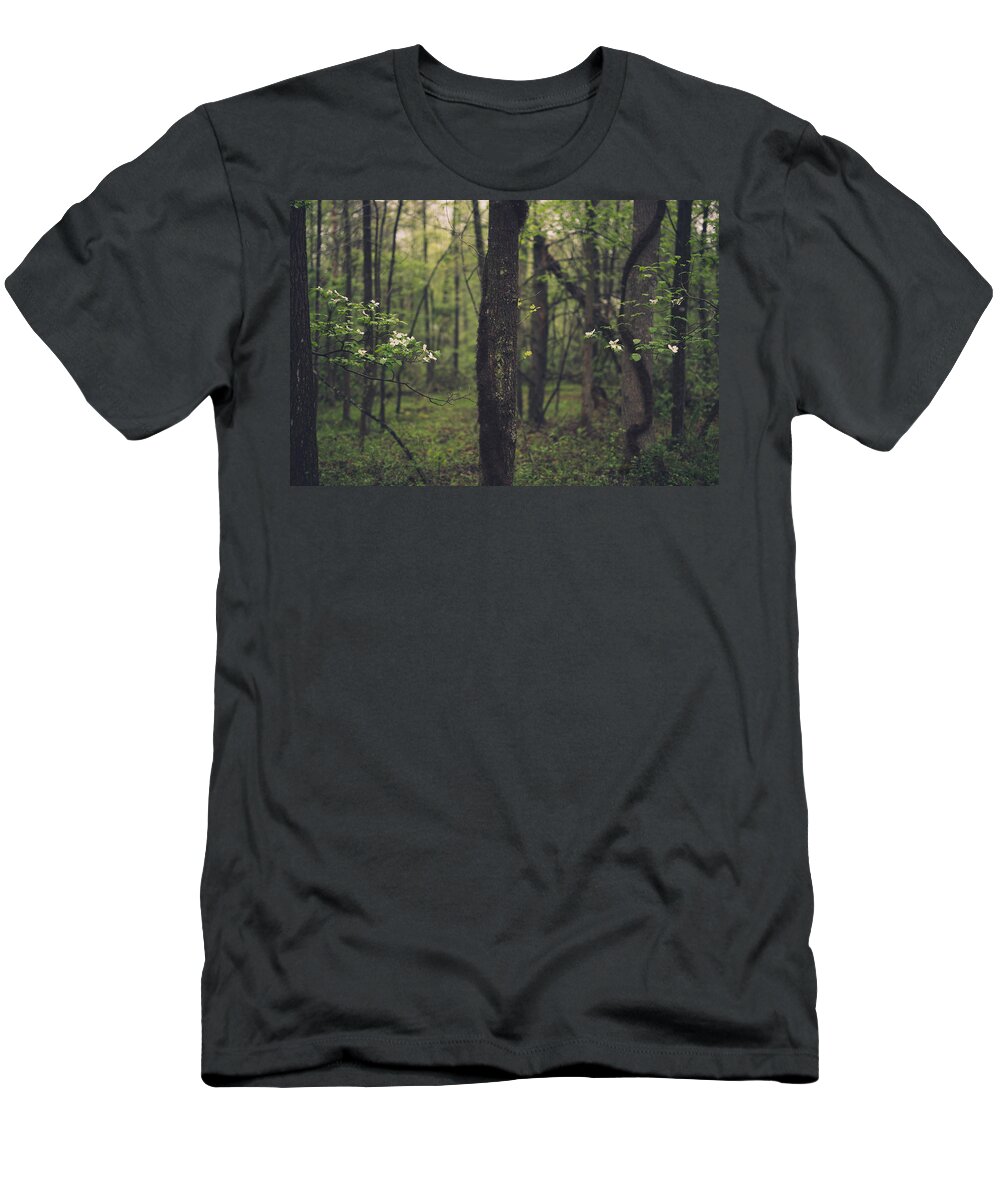 Dogwood T-Shirt featuring the photograph Between The Dogwoods by Shane Holsclaw