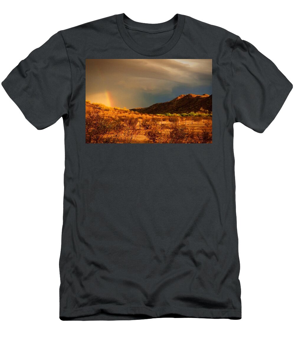 Arizona T-Shirt featuring the photograph Beyond the Rainbow by Judy Kennedy