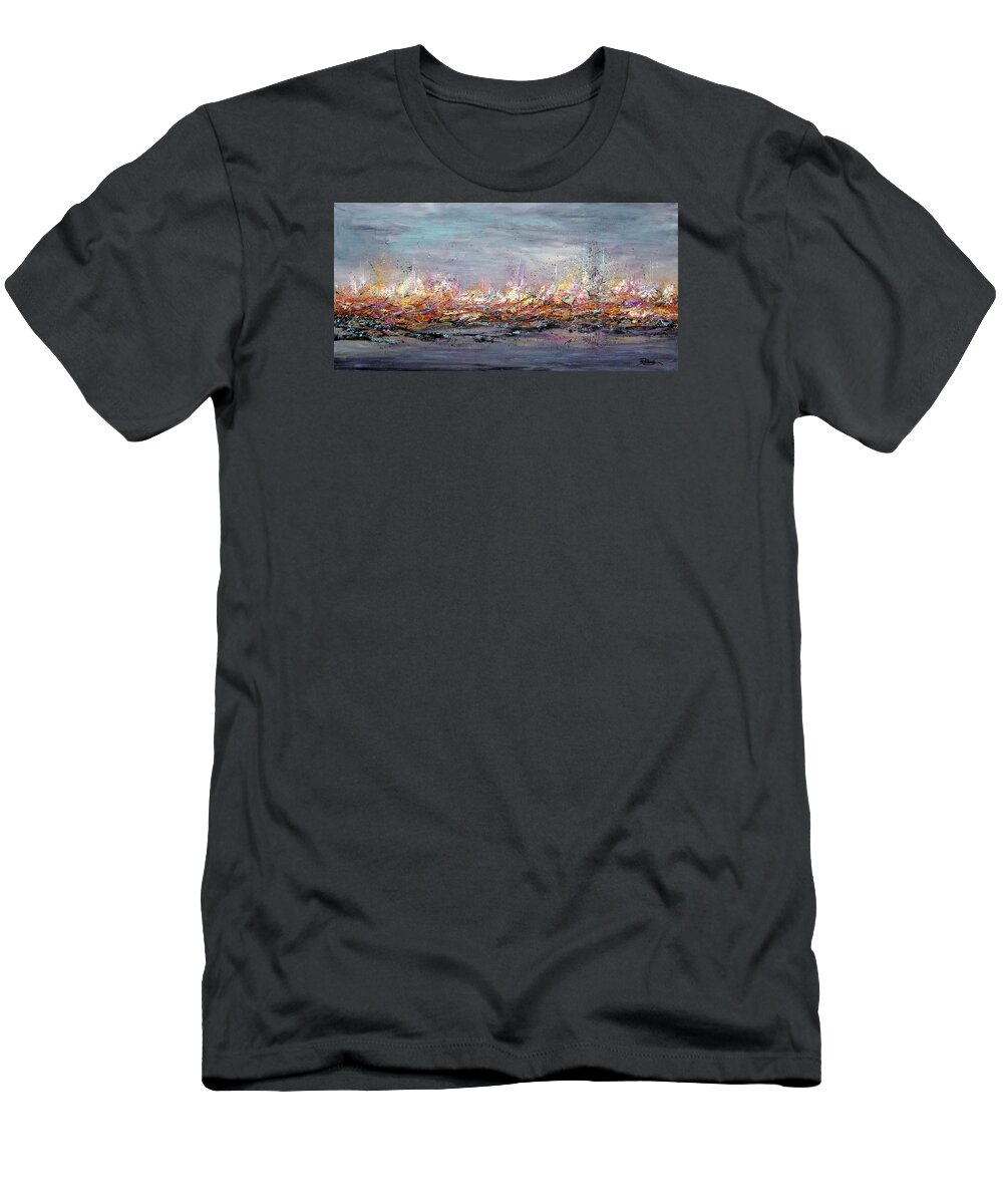 Expressionism T-Shirt featuring the painting Beyond the Surge by Roberta Rotunda