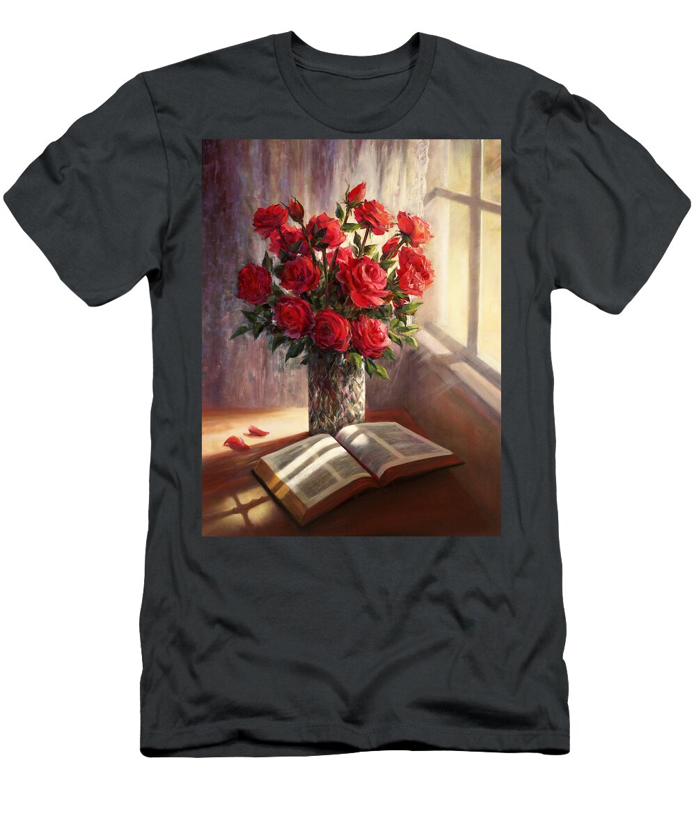 Bible T-Shirt featuring the painting Amazing Words of Love by Lynne Pittard