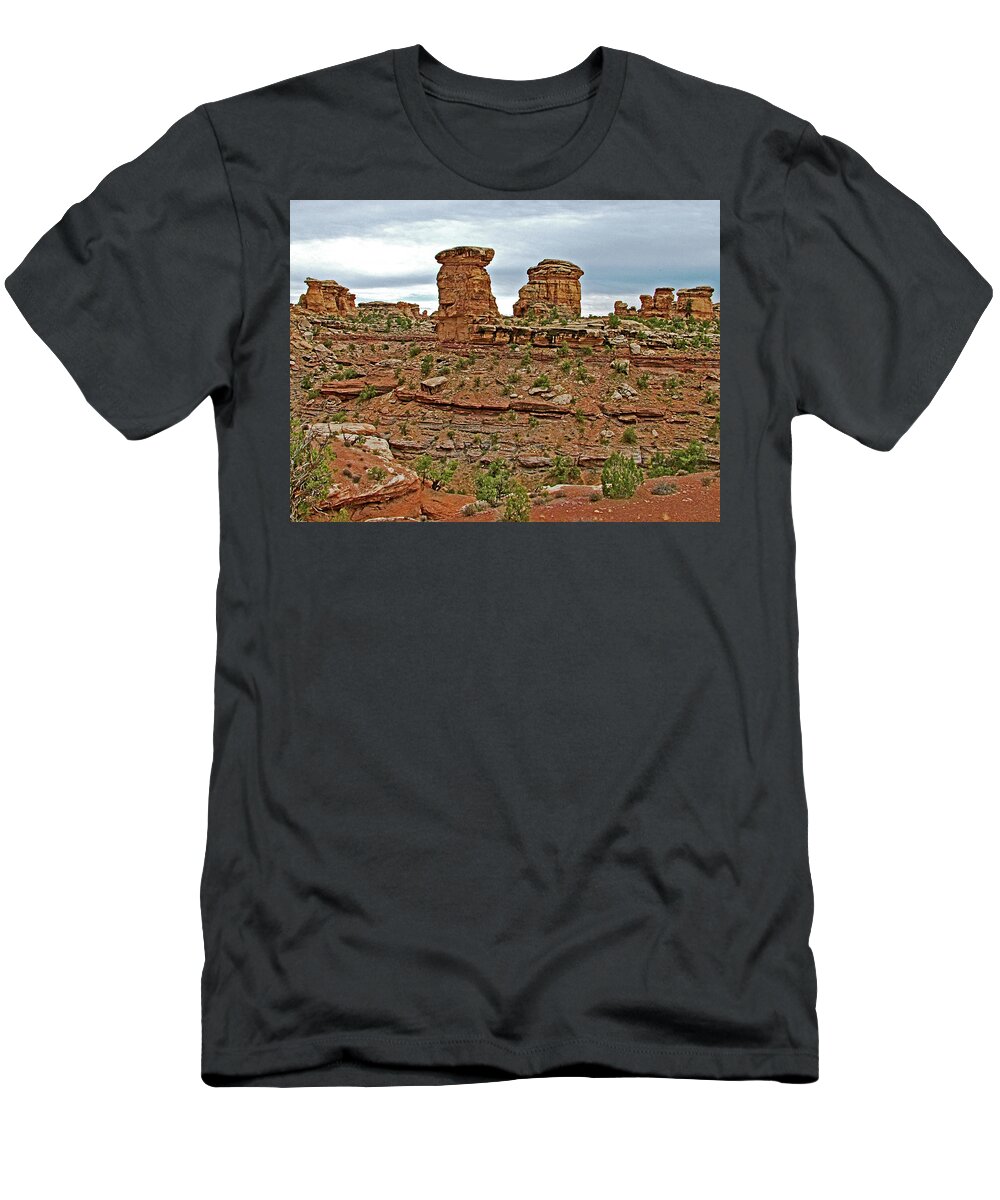 Big Spring Canyon Overlook In Needles District In Canyonlands National Park T-Shirt featuring the photograph Big Spring Canyon Overlook in Needles District in Canyonlands National Park, Utah by Ruth Hager