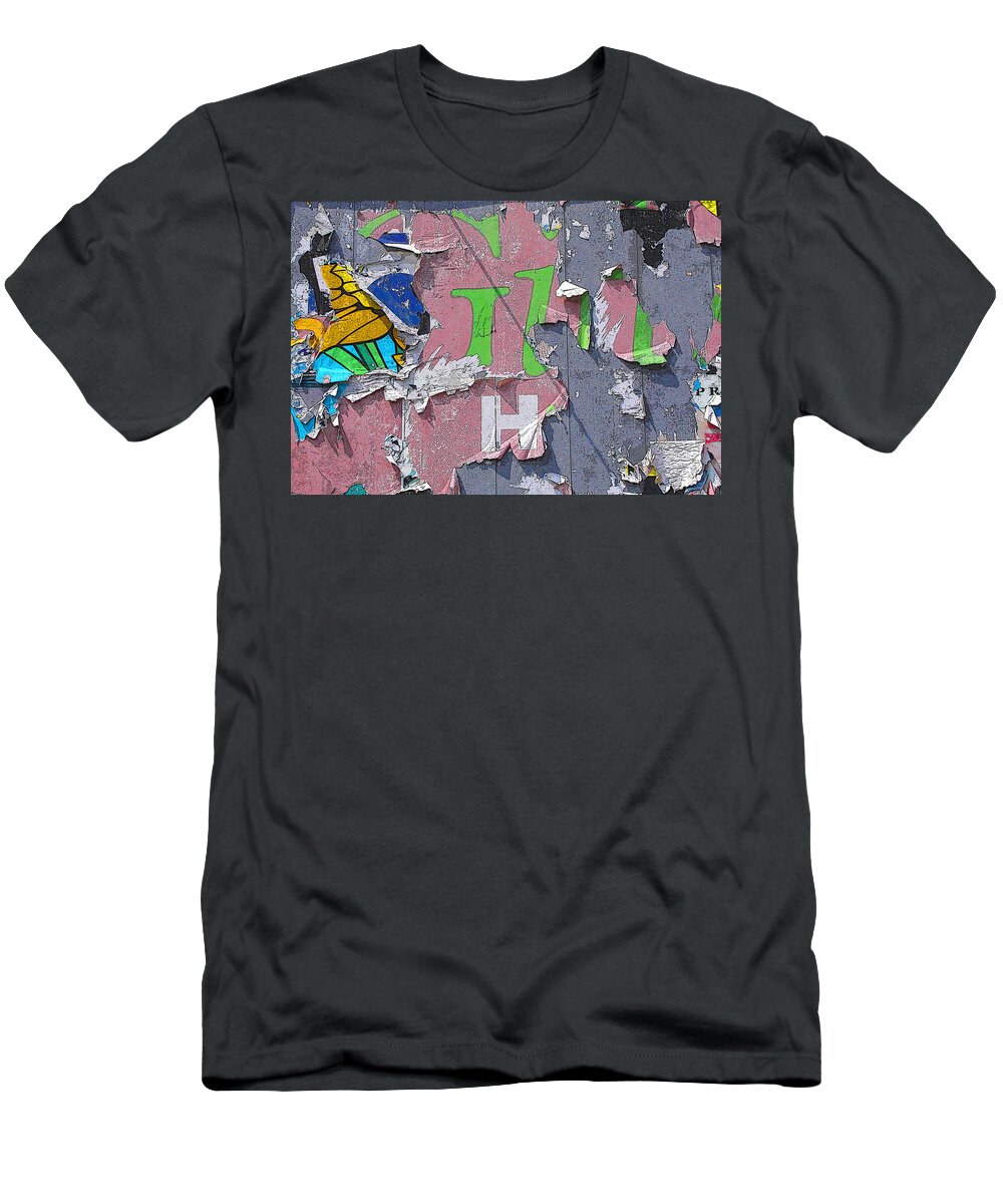 Abstract T-Shirt featuring the painting Billboard Abstract Butterfly by Anne Cameron Cutri