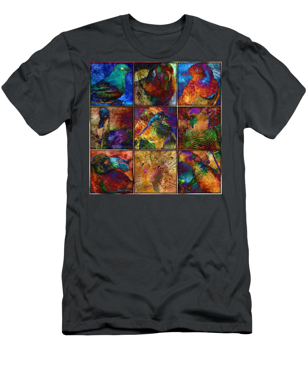 Birds T-Shirt featuring the digital art Birds by Barbara Berney