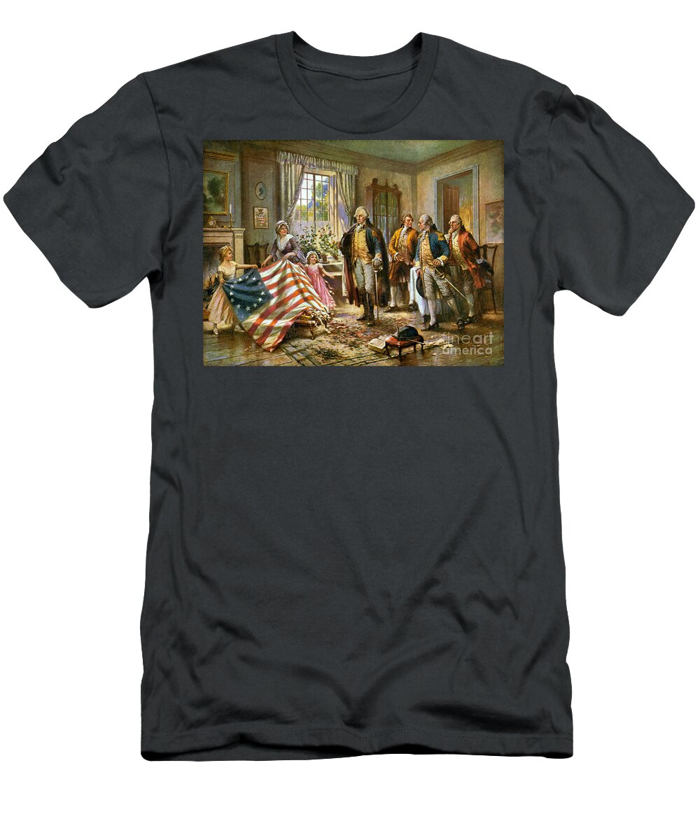George Washington T-Shirt featuring the photograph Birth Of Old Glory 1777 by Science Source