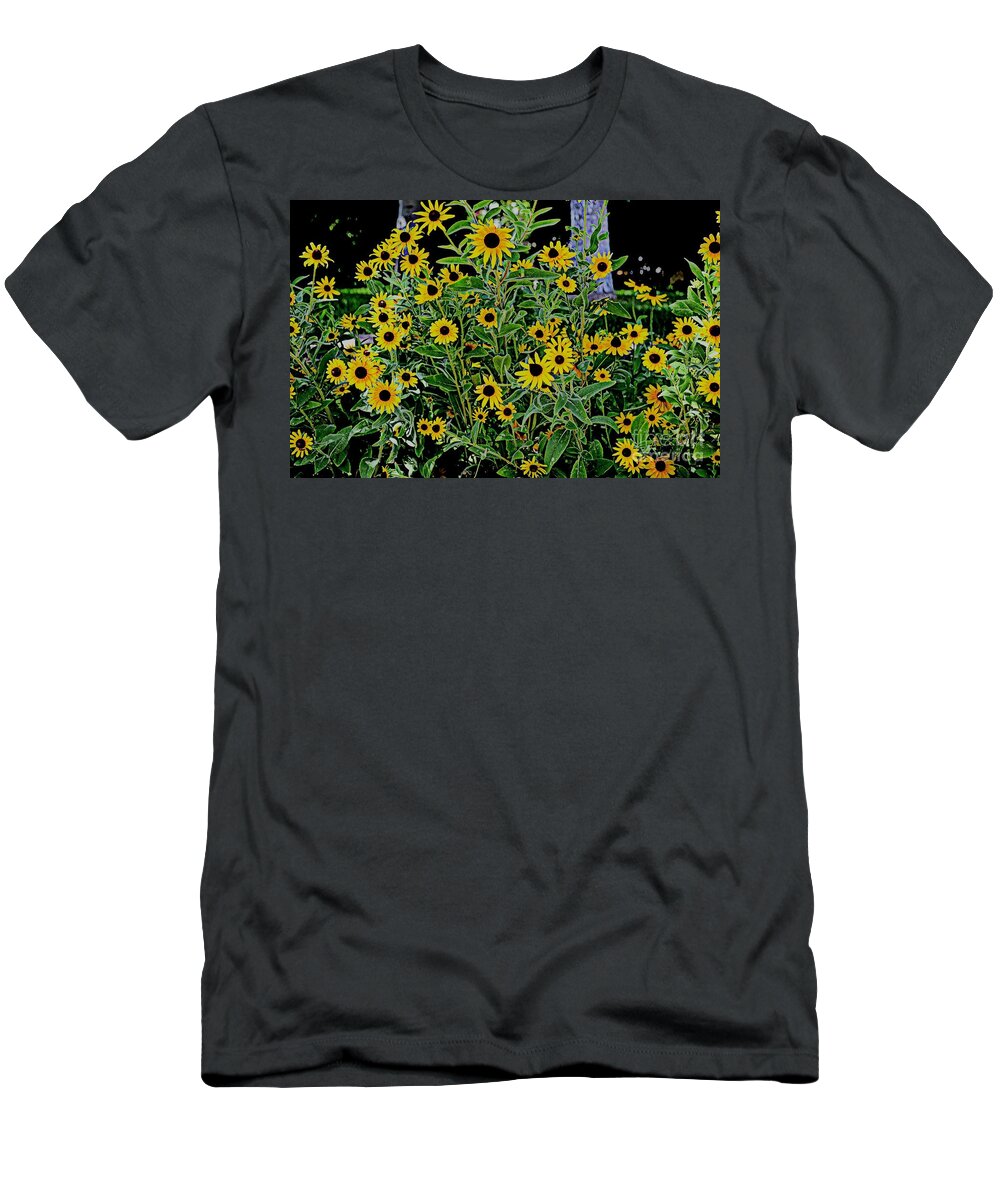 Botanical T-Shirt featuring the photograph Black Eyes 2 by Diane montana Jansson