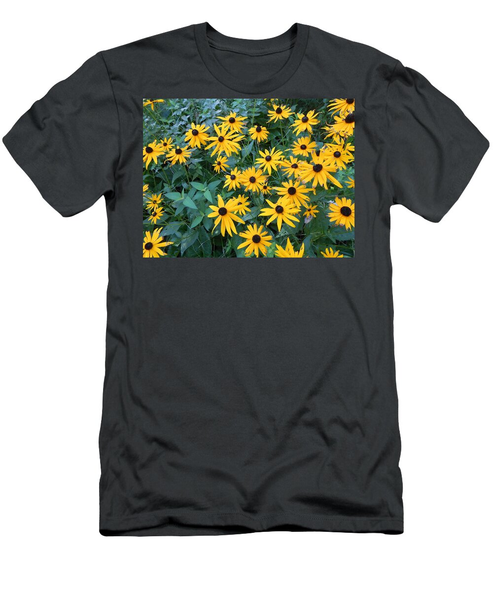 Flowers T-Shirt featuring the photograph Black Eyes Of The Sun by Carrie Skinner