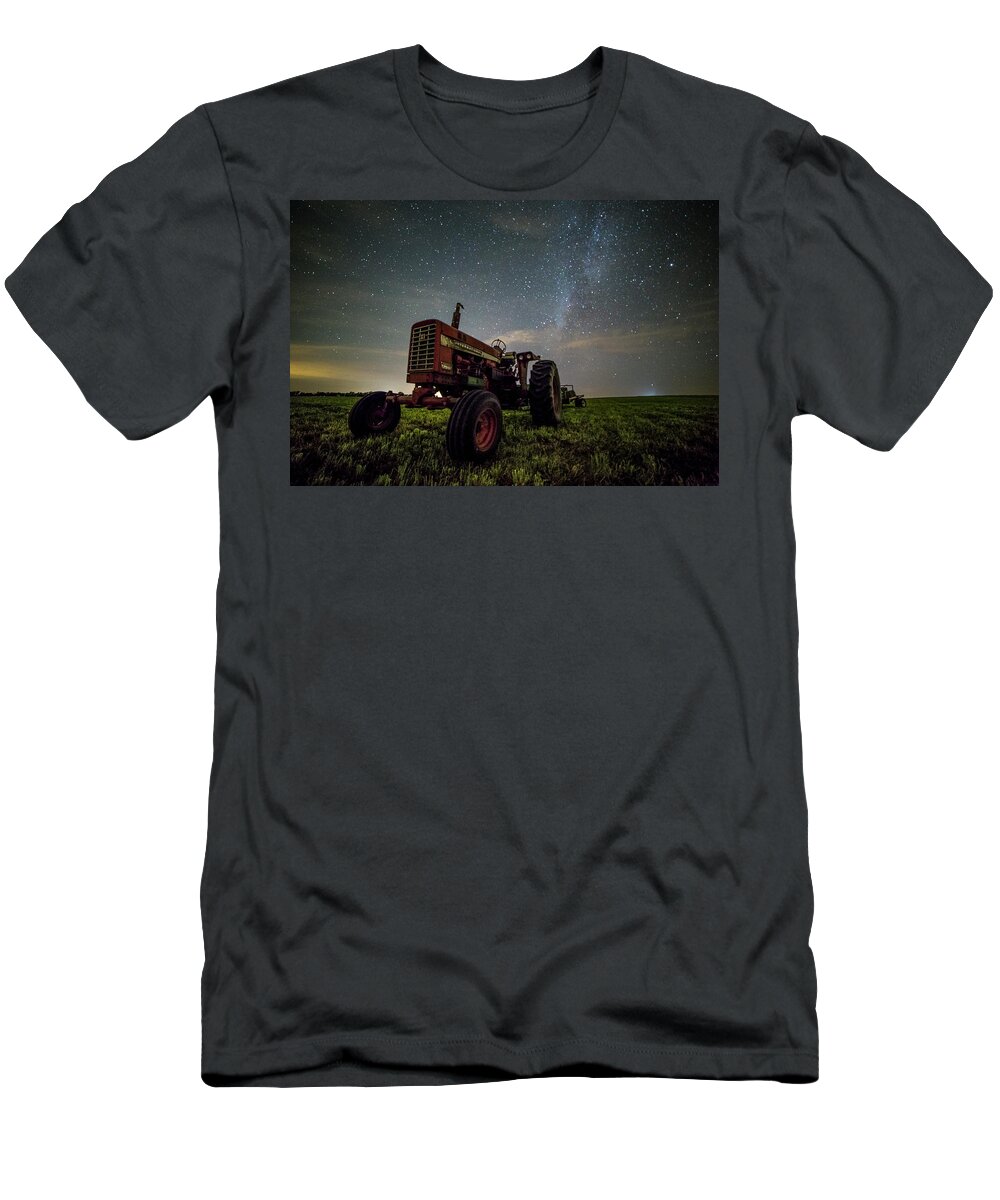 Night T-Shirt featuring the photograph Black Moon by Aaron J Groen
