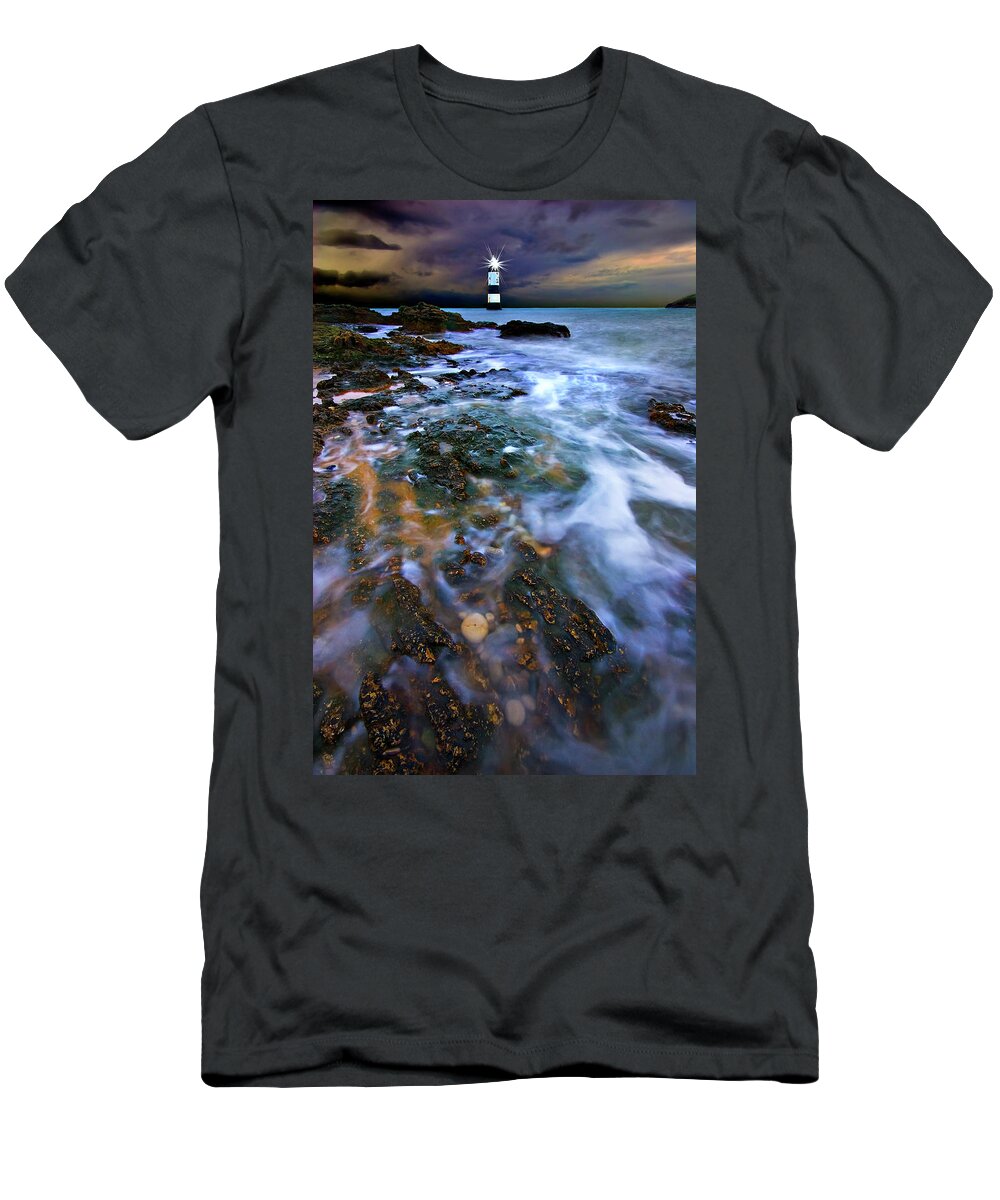 Uk T-Shirt featuring the photograph Black Point Light by Meirion Matthias