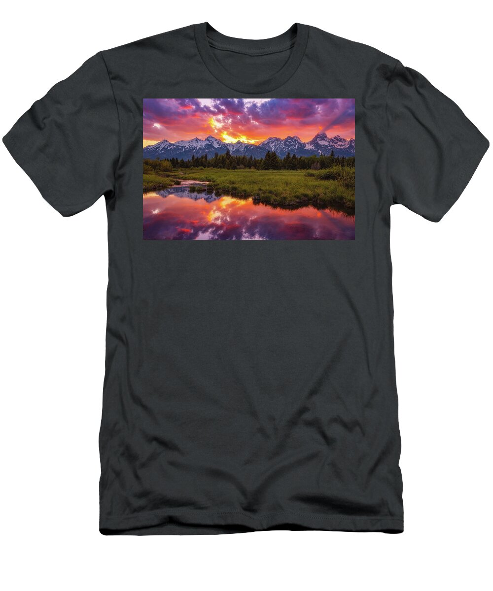 Sunsets T-Shirt featuring the photograph Black Ponds Sunset by Darren White