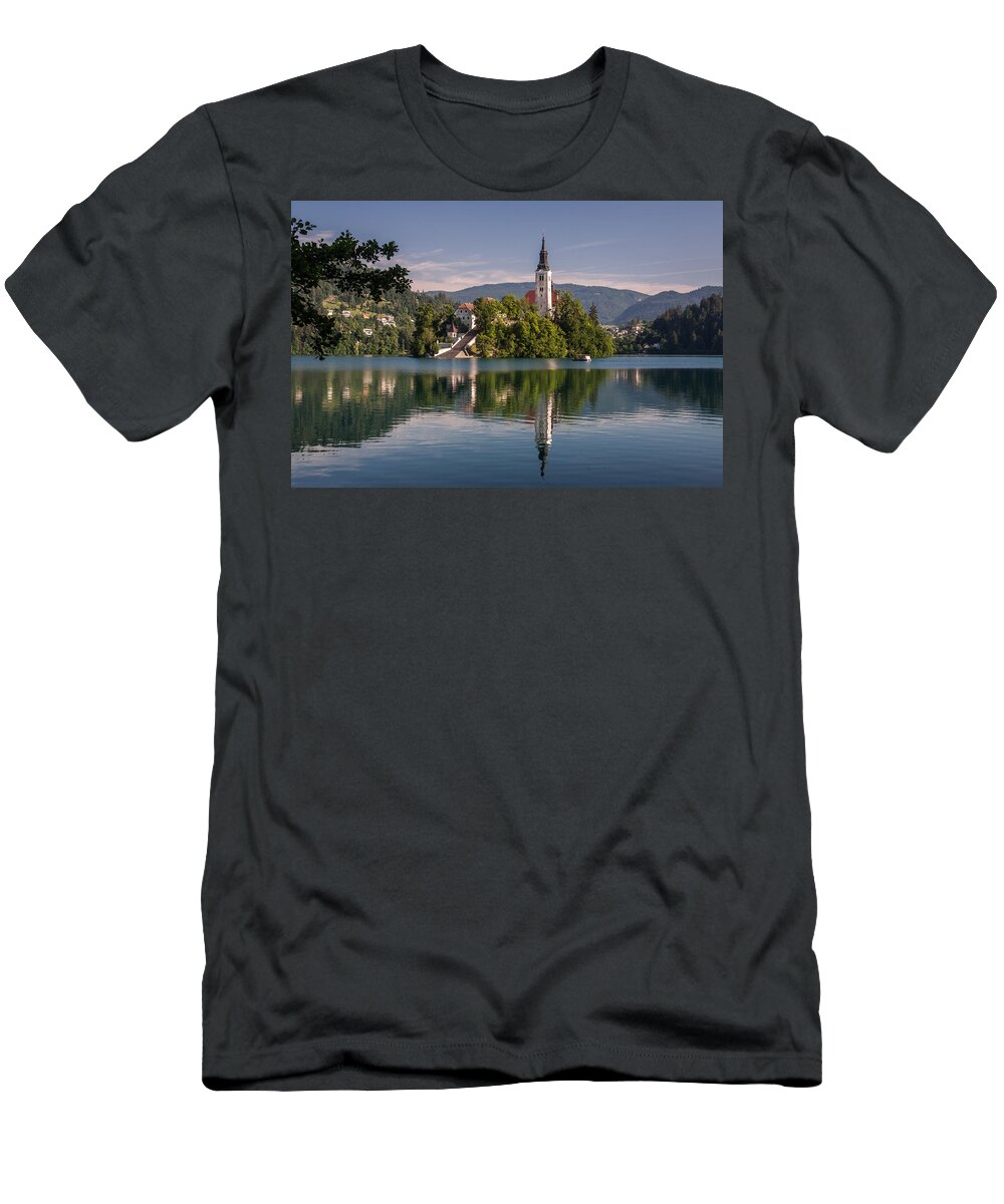 Lake T-Shirt featuring the photograph Bled by Davorin Mance