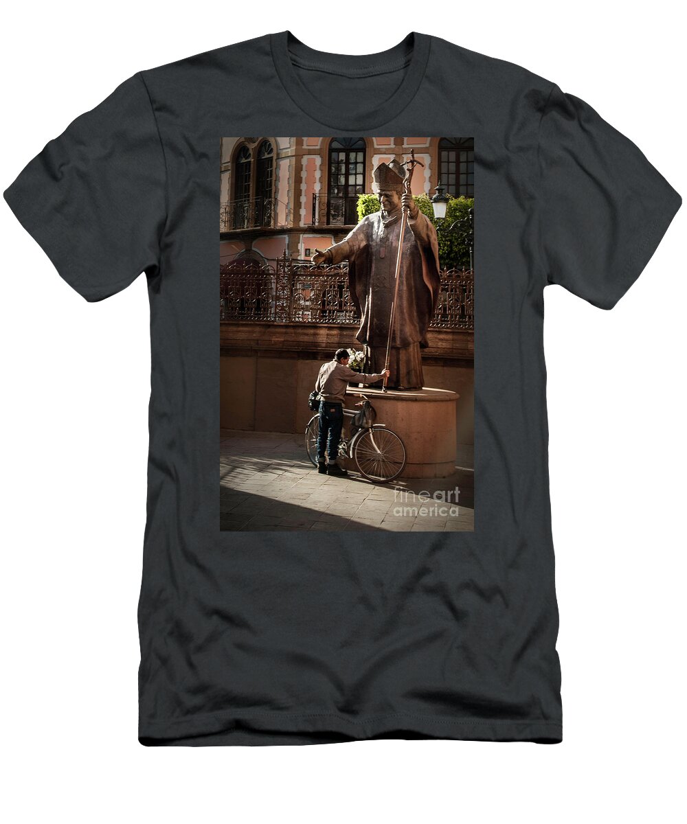 Priest T-Shirt featuring the photograph Bless you my son by Barry Weiss
