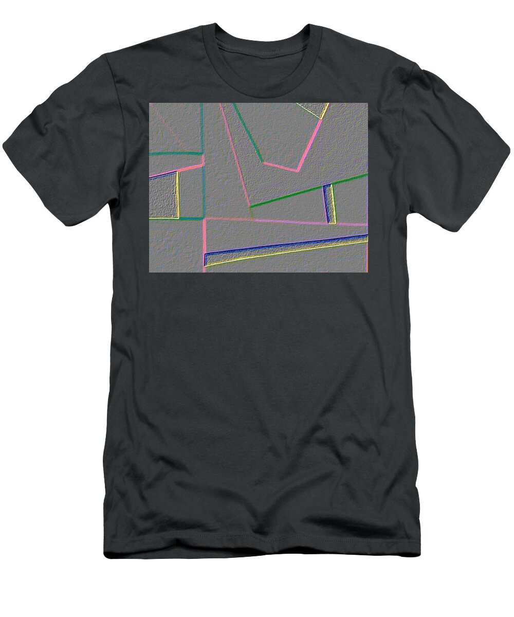 Abstract T-Shirt featuring the photograph Blue Alert Detail 4 by Dick Sauer