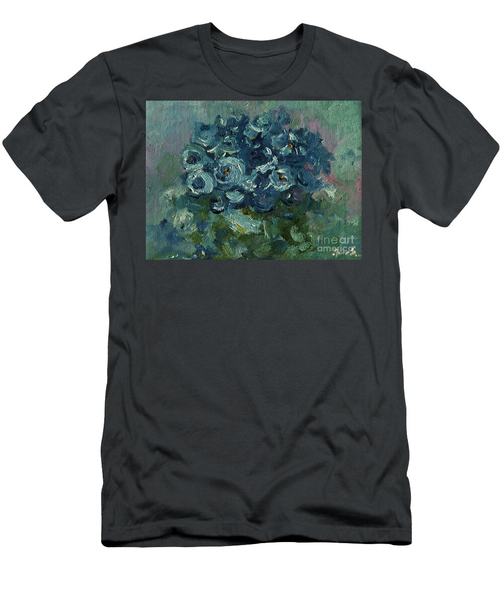 Blue T-Shirt featuring the painting Blue by Amalia Suruceanu