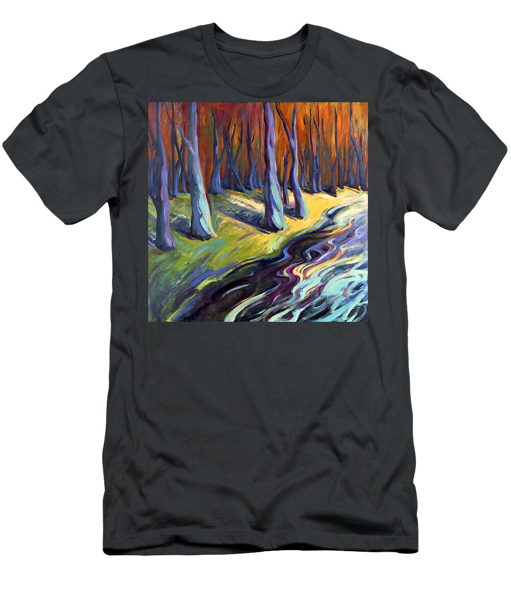 Konnie T-Shirt featuring the painting Blue Forest by Konnie Kim