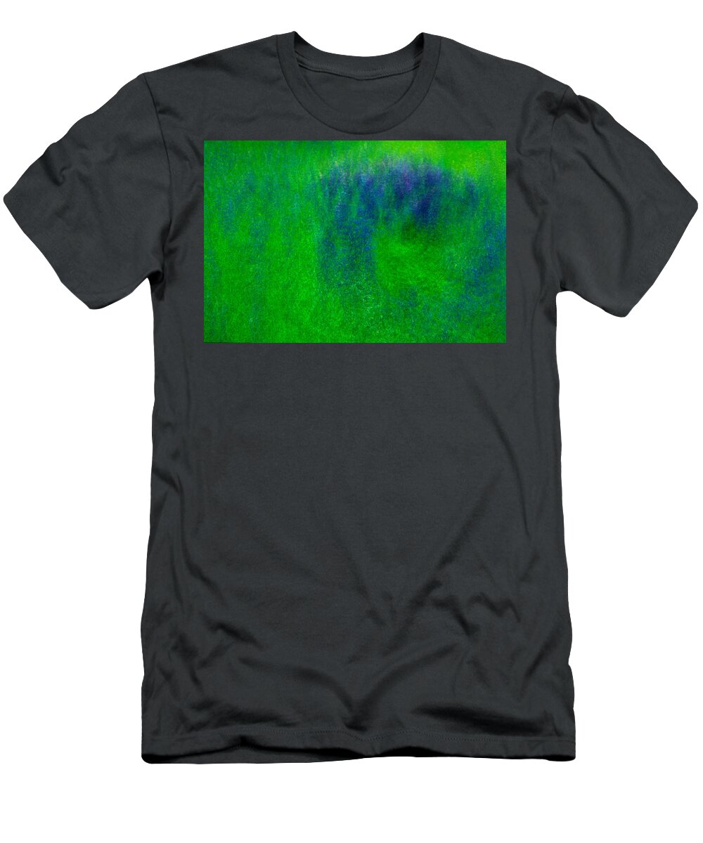 Abstract T-Shirt featuring the photograph Blue Lupine Impressions #2 by Irwin Barrett