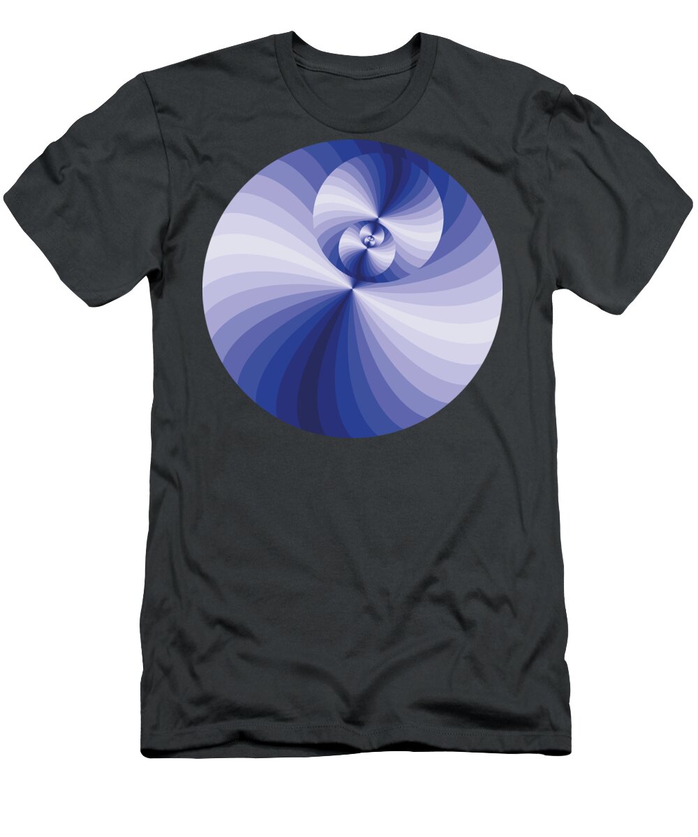 Digital T-Shirt featuring the digital art Blue magic D1 by Peter Antos