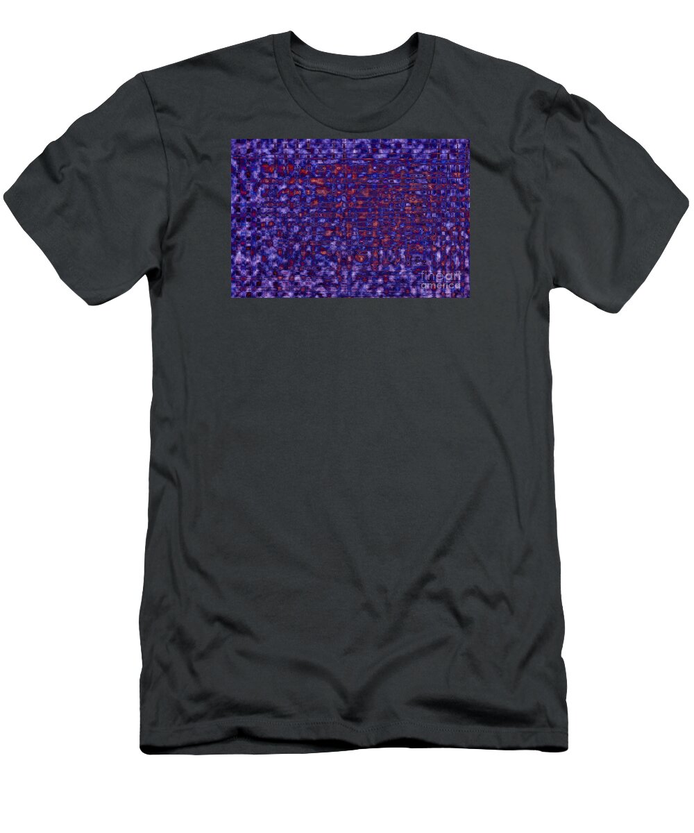 Unique T-Shirt featuring the digital art Blue Red Purples by Susan Stevenson