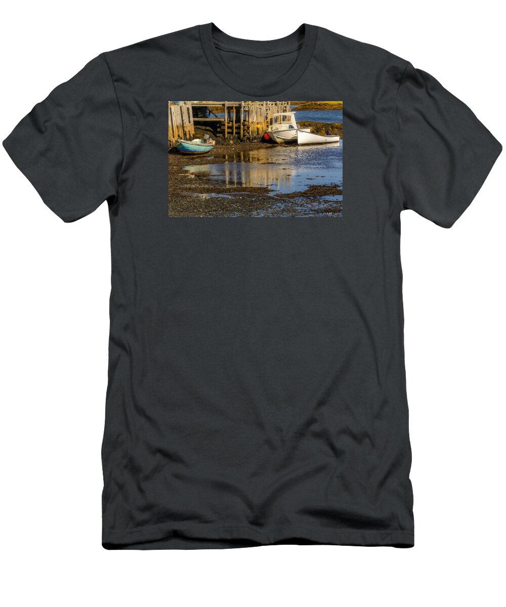 Lunenburg County T-Shirt featuring the photograph Blue Rocks, Nova Scotia #2 by Ken Morris