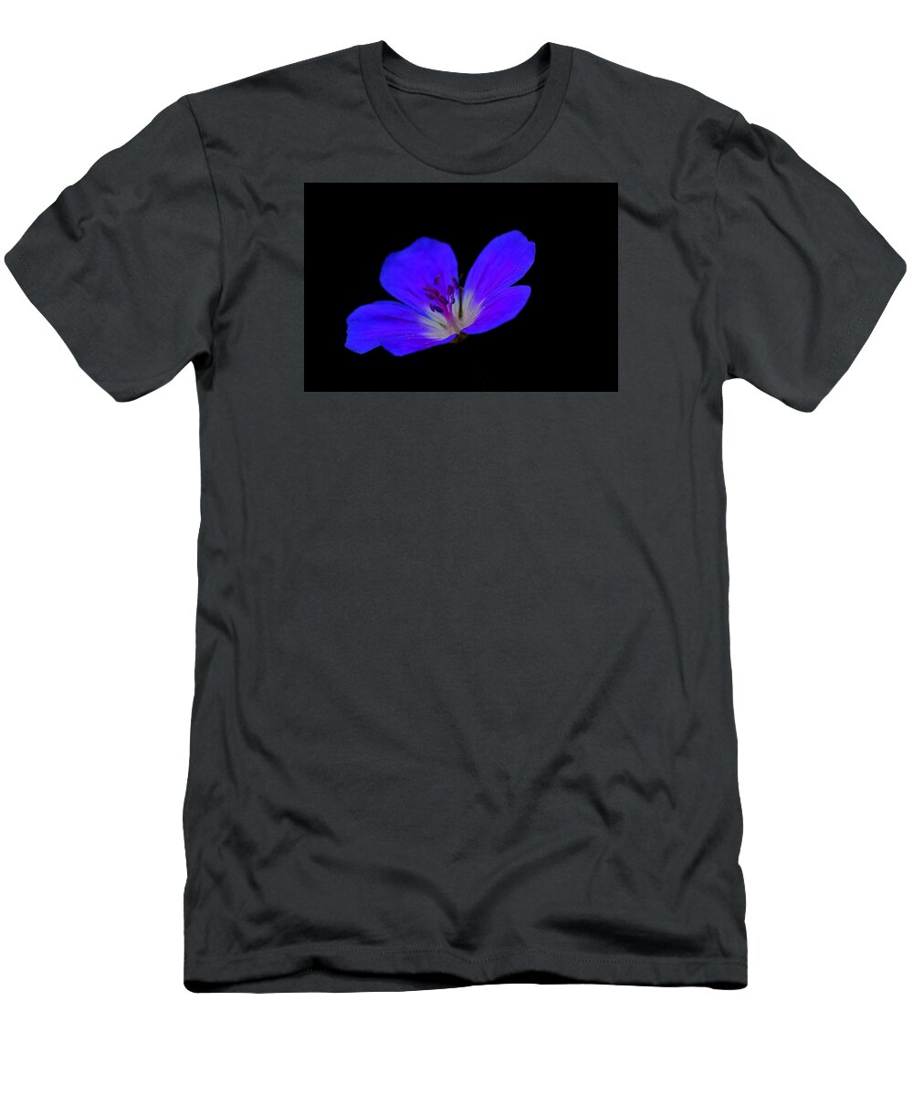 Blue T-Shirt featuring the photograph Blue Stamen by Richard Patmore