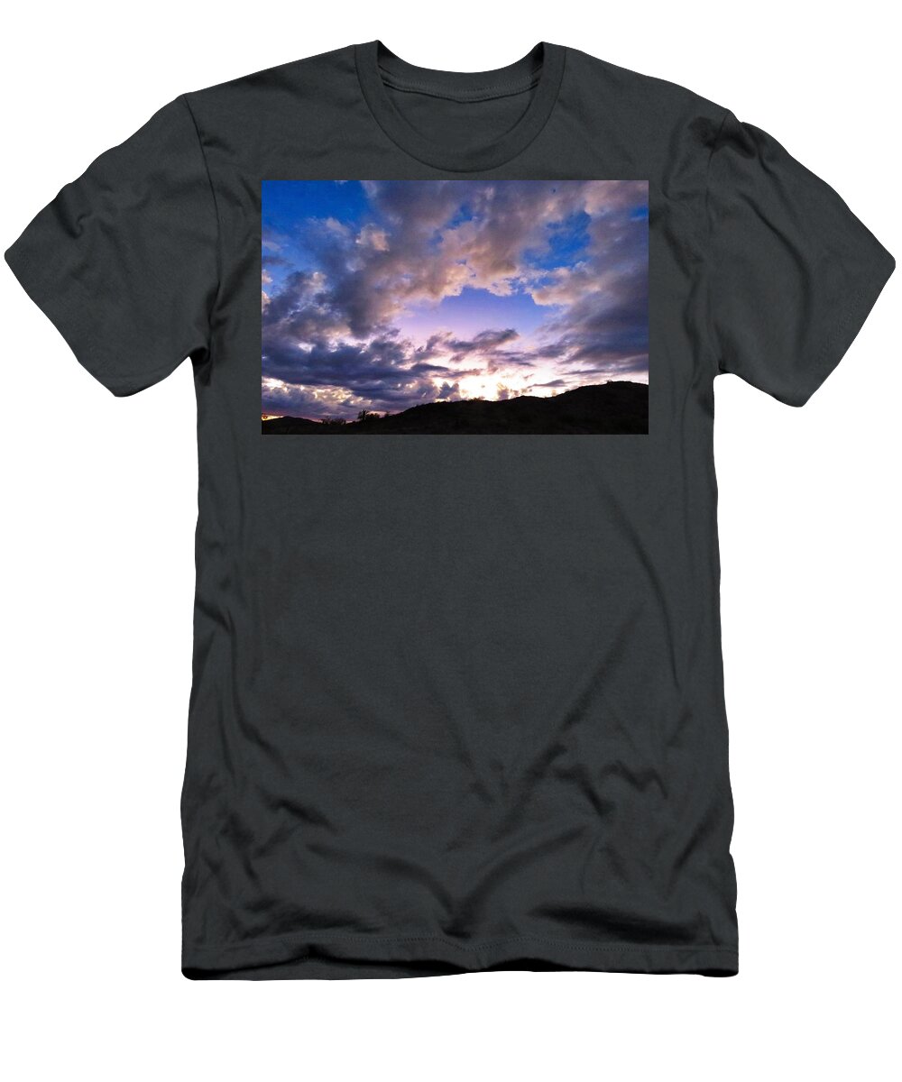 Arizona T-Shirt featuring the photograph Blue Sunset by Judy Kennedy