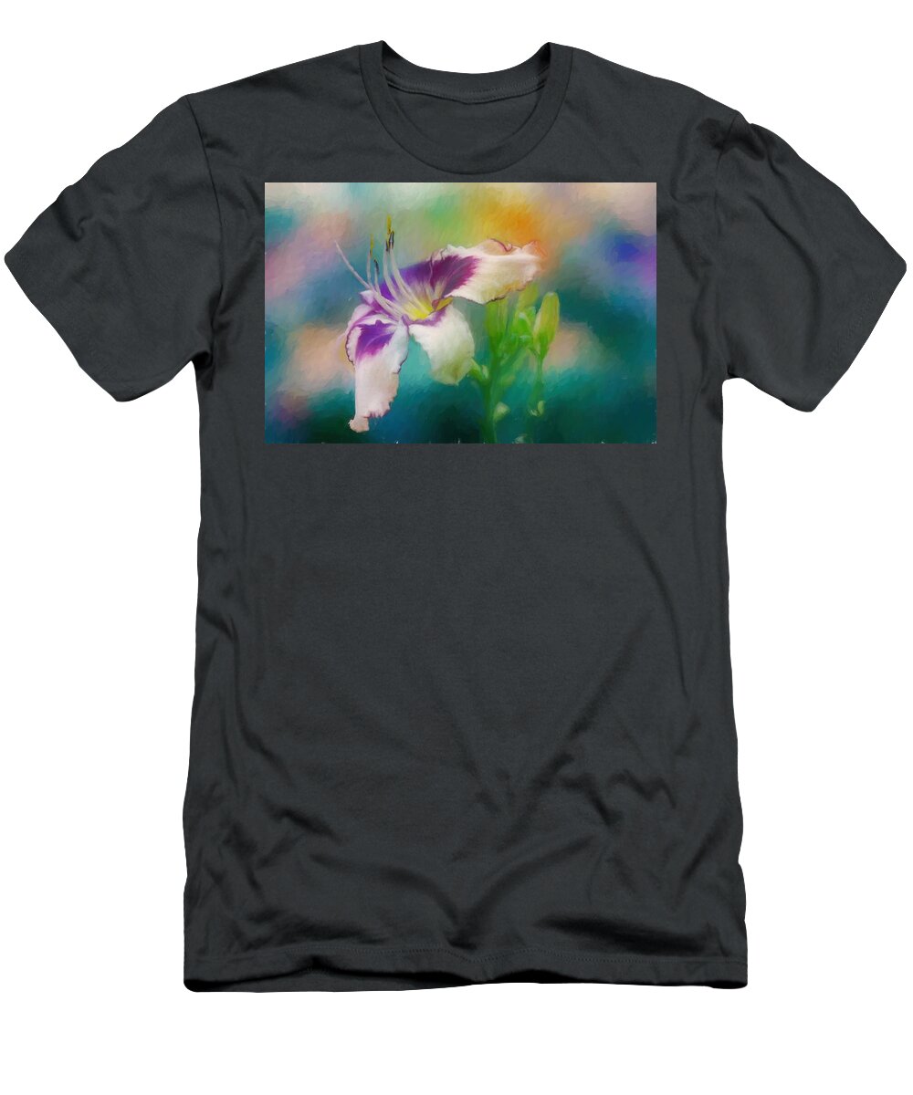Flower T-Shirt featuring the photograph Blushing by Ches Black