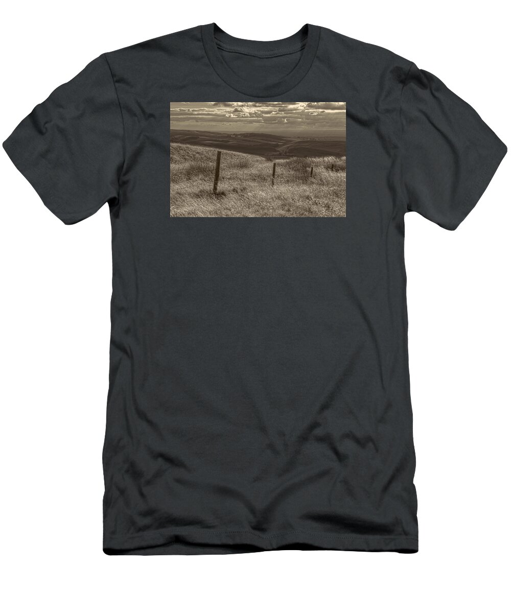  T-Shirt featuring the photograph Blustery Day by Clare Bambers