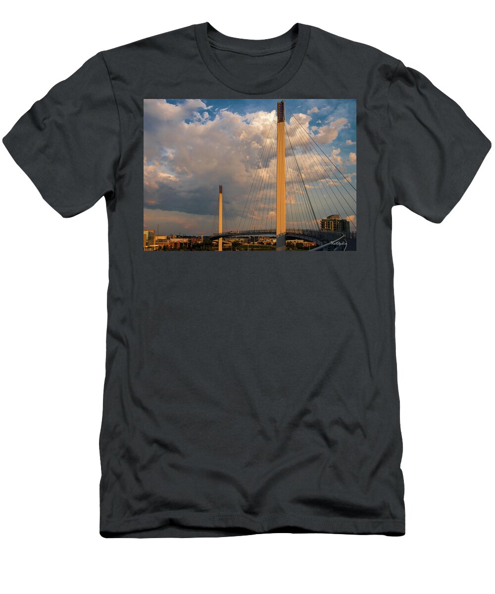 Bridge T-Shirt featuring the photograph Bob Kerry Bridge at Sunrise-3 by Tim Kathka