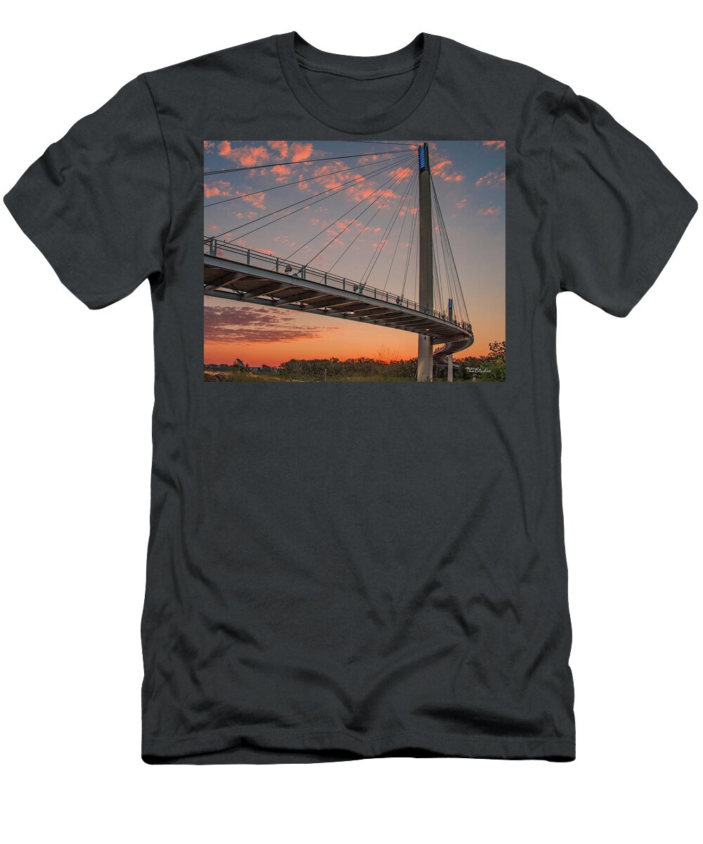 Bridge T-Shirt featuring the photograph Bob Kerry Bridge at Sunrise-4 by Tim Kathka