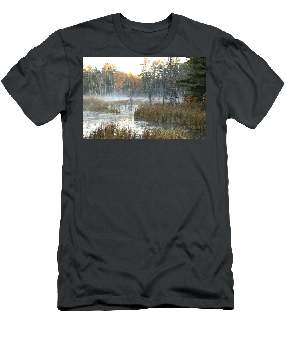 Landscape T-Shirt featuring the photograph Bog Fog by Doug Mills
