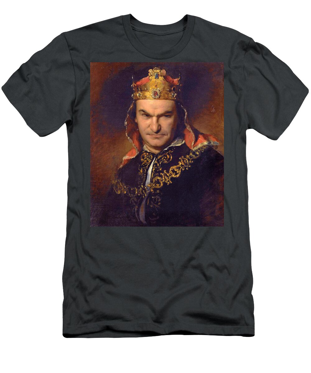 Friedrich Von Amerling T-Shirt featuring the painting Bogumil Dawison as Richard III by Friedrich von Amerling