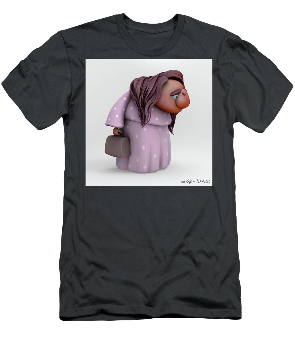  T-Shirt featuring the painting Bom by Iris Ogli