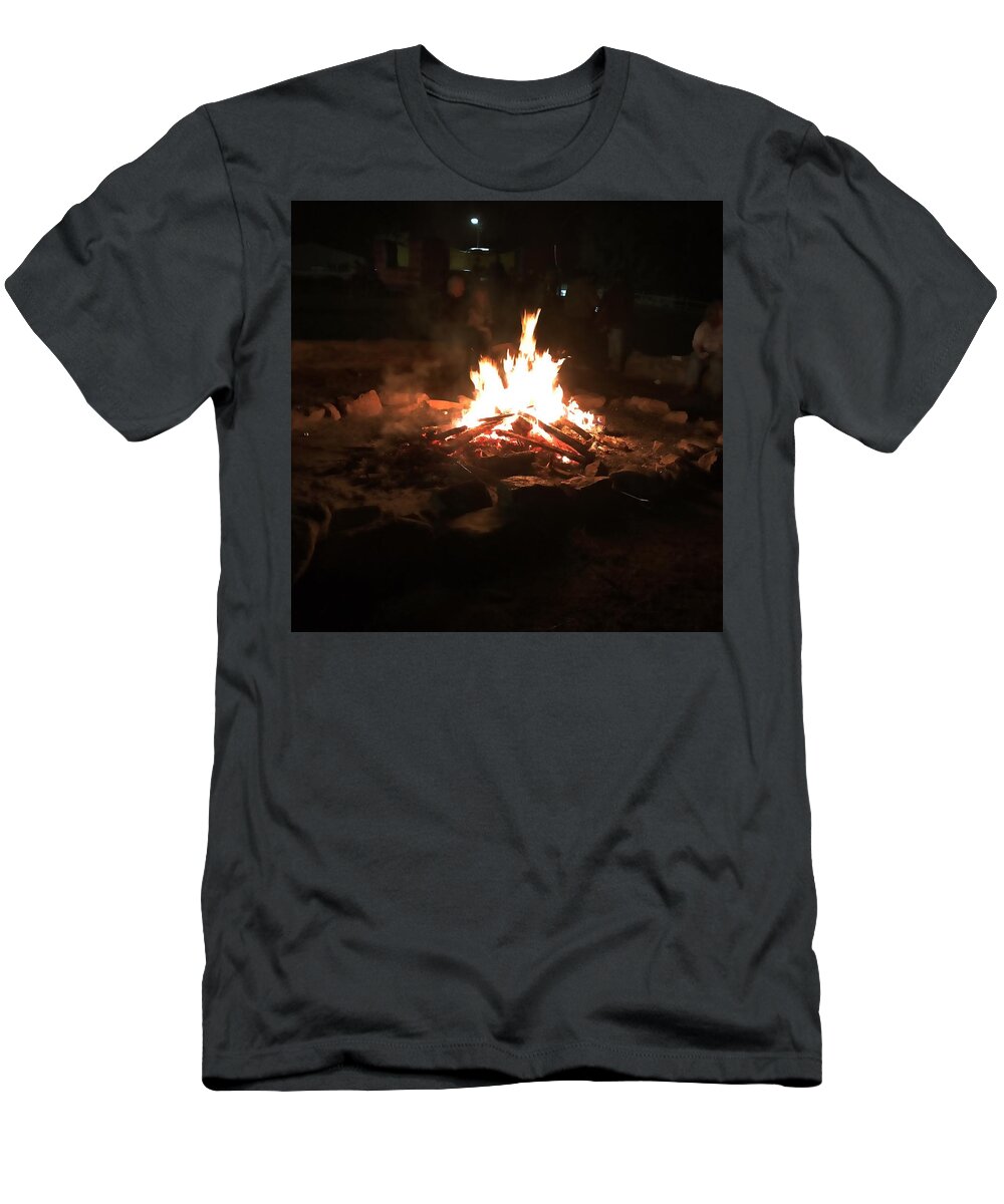 Bonfire T-Shirt featuring the photograph Bonfire by Chris Montcalmo