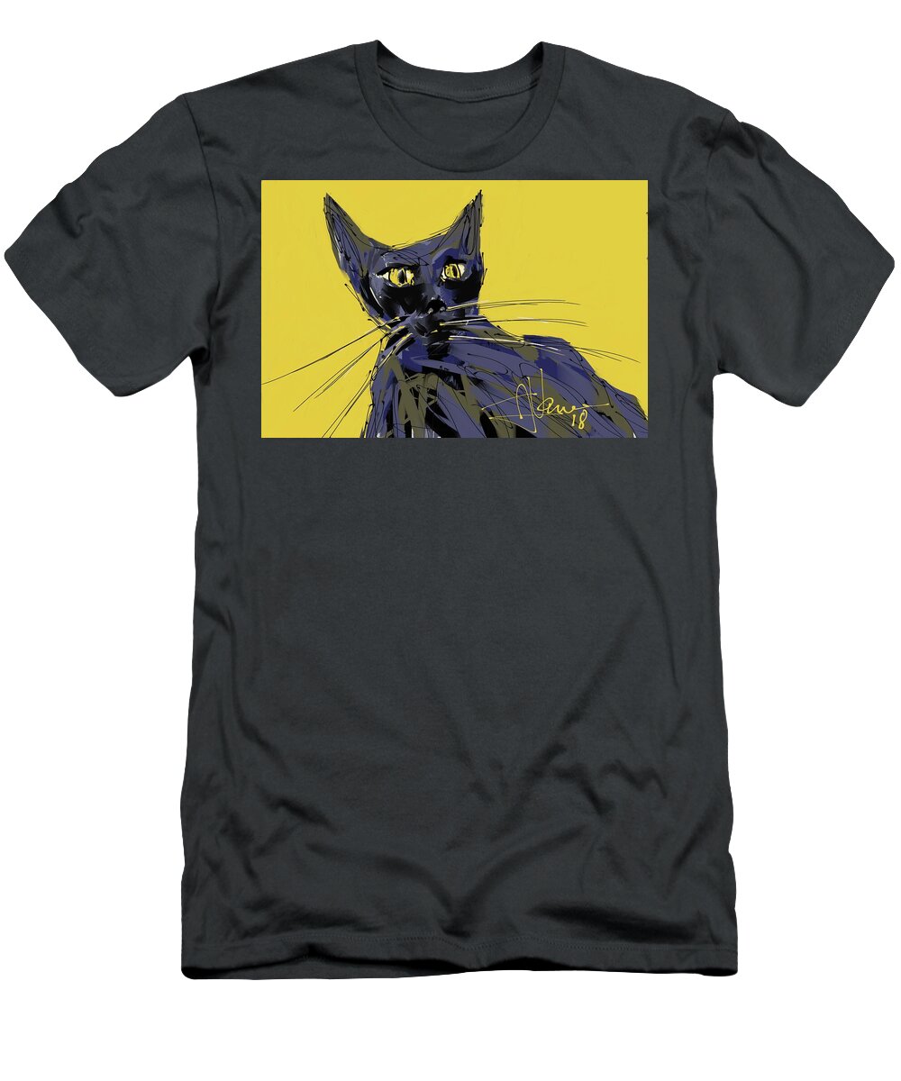 Cat T-Shirt featuring the digital art Boots by Jim Vance