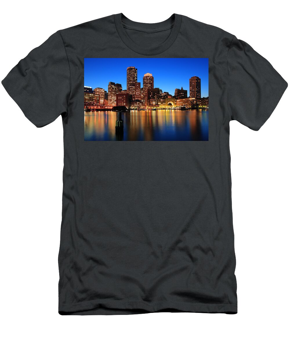 Boston T-Shirt featuring the photograph Boston Aglow by Rick Berk