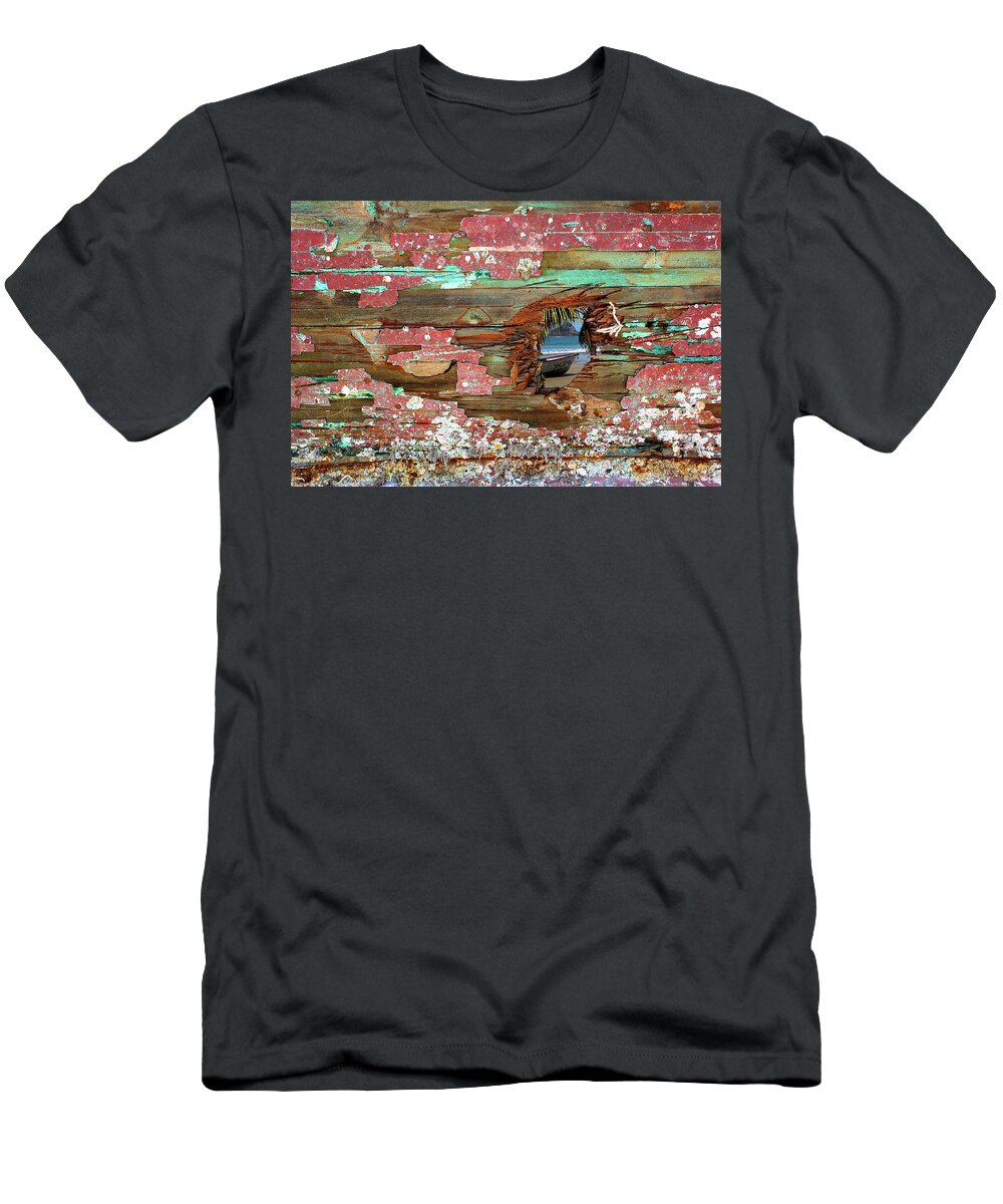 Boat Bottom T-Shirt featuring the photograph Bottomed Out by Tim Dussault